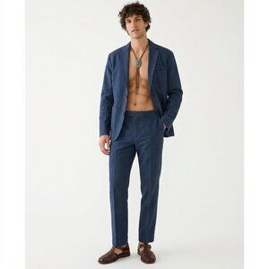 NWT J. Crew Garment-Dyed Cotton-Linen Blend Chino Suit Jacket